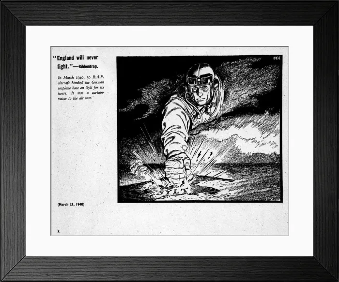 Framed Print : England Will Never Fight. - Ribbentrop. In March 1940, 30 R. A
