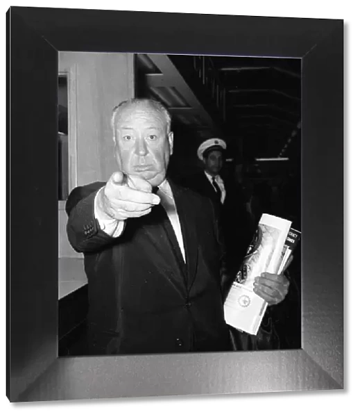Alfred Hitchcock - film director - June1960 Pointing Finger at Photographer at