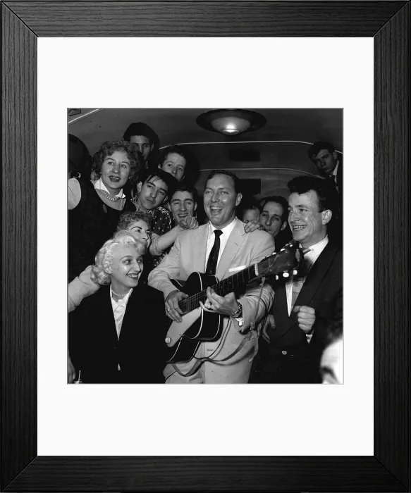 Framed Print : Bill Haley on his first visit to England which was largley sponsored by the Daily Mirror