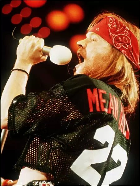 Axl Rose of Guns N Roses on stage at the The Freddie Mercury Tribute Concert for AIDS