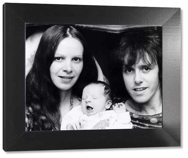 Donovan Scottish singer with wife and new baby 1972
