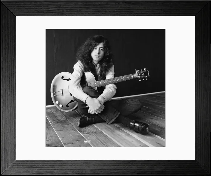 Framed Print : Jimmy Page, English musician, songwriter, and record producer who achieved international