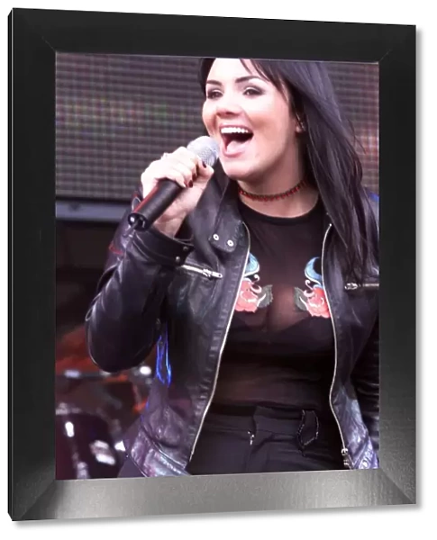 Martine McCutcheon at the Party in the Park July 1999 singing at Hyde Park for