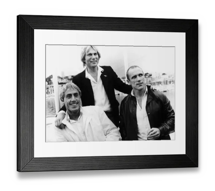 Framed Print : John McVicar at the Cannes film festival with Roger Daltrey
