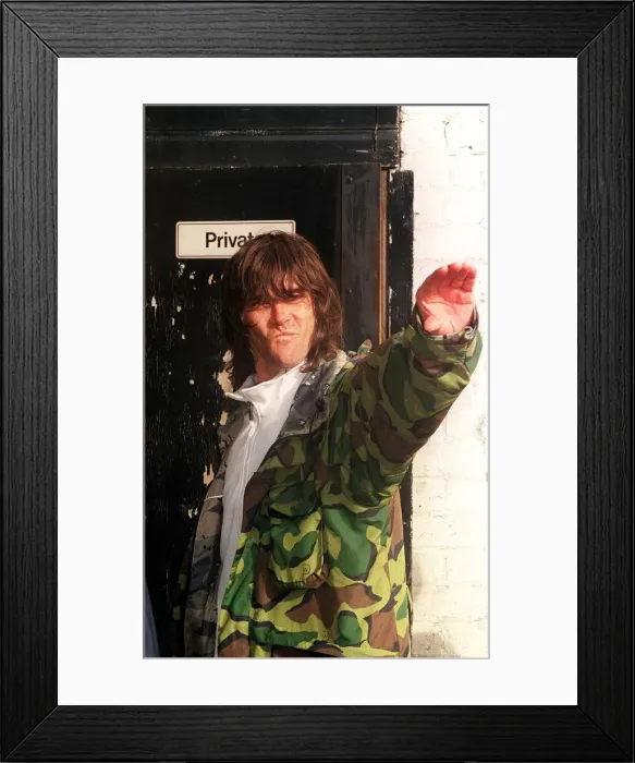 Framed Print : Former Stone Roses frontman Ian Brown October 1999 Snapped in Edinburgh doing
