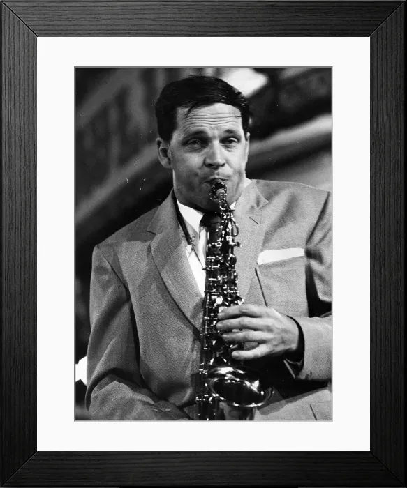 Framed Print : Johnny Dankworth jazz musician with saxophone. 1960 Framed Print : Johnny Dankworth jazz musician with saxophone. 1960