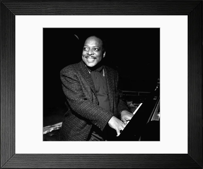 Framed Print : Count Basie Jazz Pianist - Apr 1957 at photocall at the Royal festival Hall