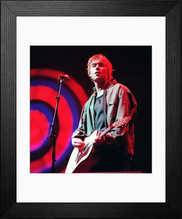 Framed Print : Damon Albarn T in the Park concert July 1999 open air concert Balado Airfield