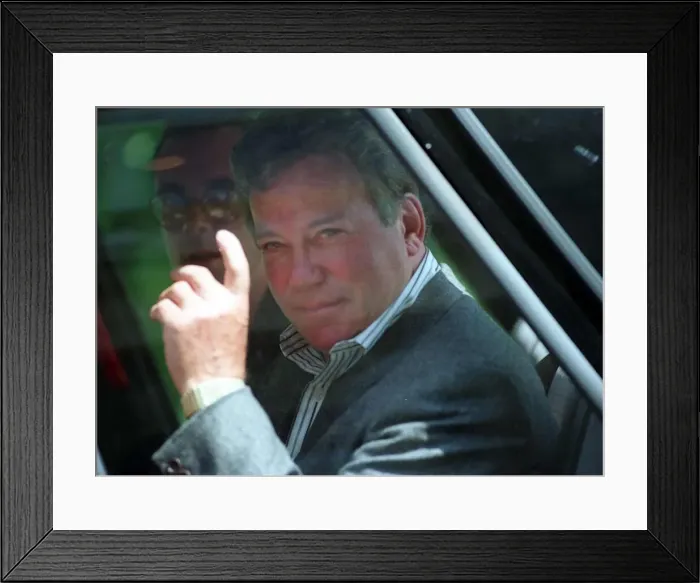 Framed Print : American actor William Shatner of Star Trek during his visit to Glasgow June 1997