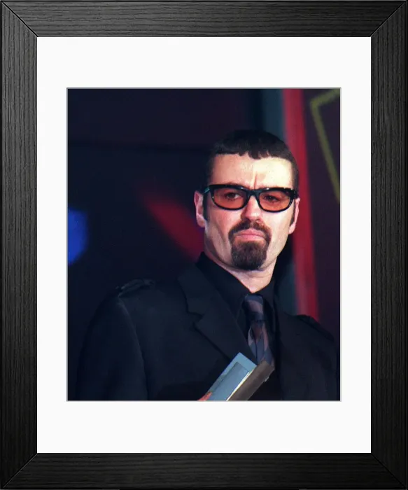 Framed Print : George Michael at Capital Radio Awards where he collected best male vocalist