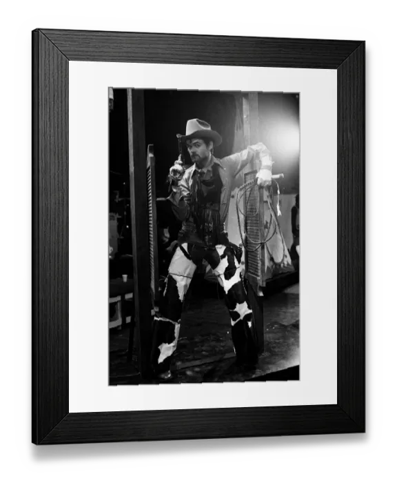 Framed Print : Village People pop band Cowboy