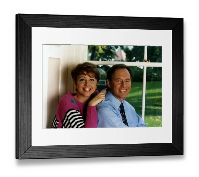 Framed Print : Nick Owen and Anne Diamond TV Presenters Framed Print : Nick Owen and Anne Diamond TV Presenters