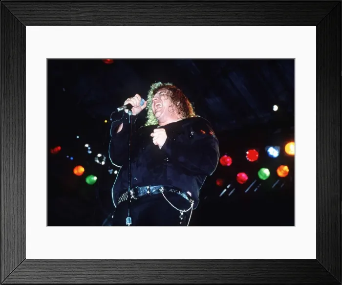 Framed Print : Meatloaf Rock Singer performing on stage at the Reading Rock Festival