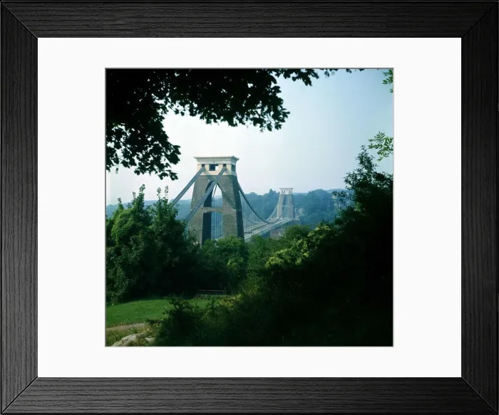Framed Print : The Clifton Suspension Bridge at Bristol England 1970s Framed Print : The Clifton Suspension Bridge at Bristol England 1970s