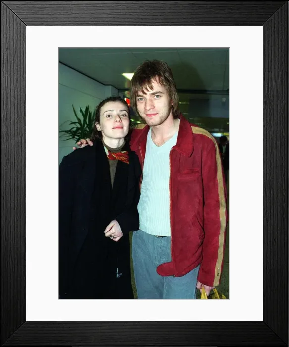 Framed Print : Actor Ewan McGregor and his wife Eve arrive at Glasgow airport for the Scottish Framed Print : Actor Ewan McGregor and his wife Eve arrive at Glasgow airport for the Scottish