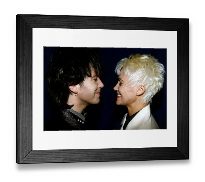 Framed Print : Marie Fredriksson (vocals) and Per Gessle, the two members from the Swedish pop duet