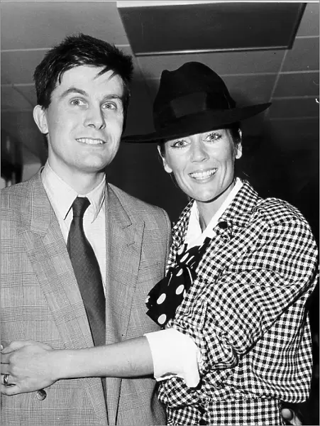 Lorraine Chase actress and model with her boyfriend John Knight November 1983
