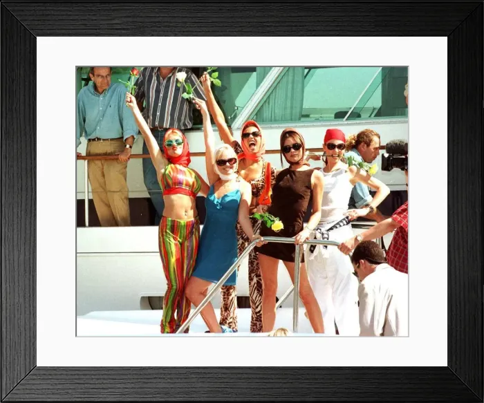 Framed Print : Spice Girls pop group at Cannes Film Festival May 1997 Framed Print : Spice Girls pop group at Cannes Film Festival May 1997