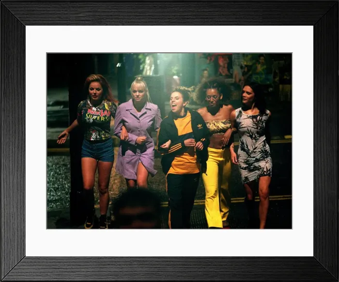 Framed Print : Pop Group Spice Girls filming in Holborn June 1997 for their new film Framed Print : Pop Group Spice Girls filming in Holborn June 1997 for their new film