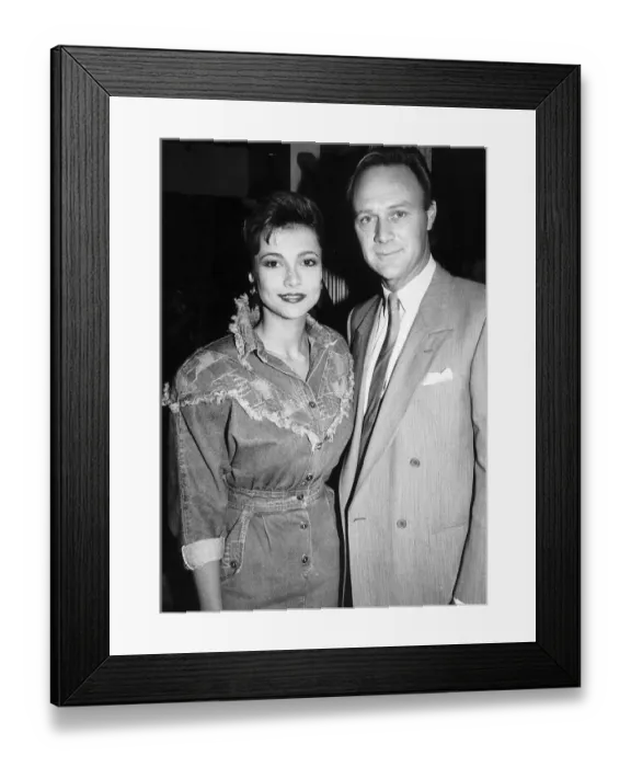 Framed Print : Christopher Cazenove actor and Emma Samms actress who stare together in the TV Programme Framed Print : Christopher Cazenove actor and Emma Samms actress who stare together in the TV Programme