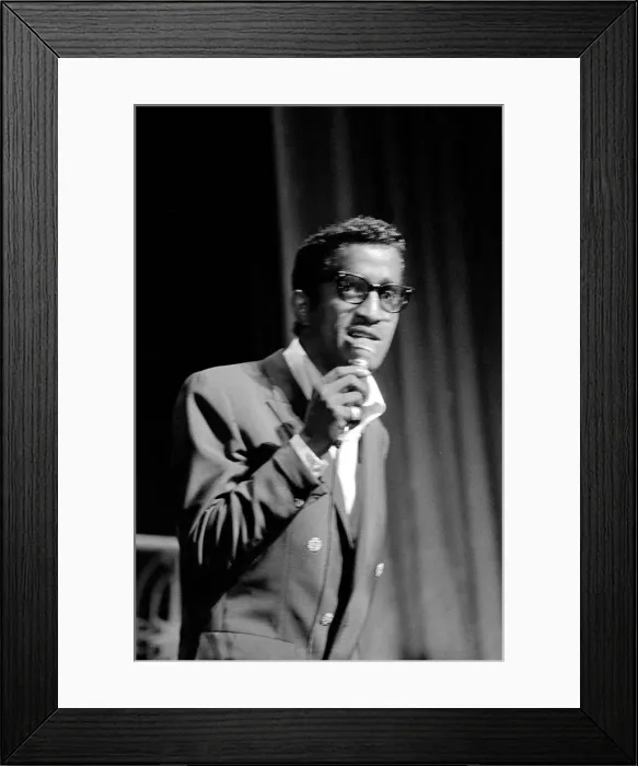 Framed Print : Sammy Davis jnr rehearsing at the Royal Command Show in London Framed Print : Sammy Davis jnr rehearsing at the Royal Command Show in London