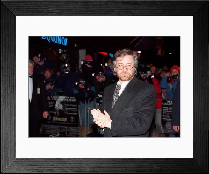 Framed Print : Steven Spielberg Film Director - February 1994 At the film premiere of