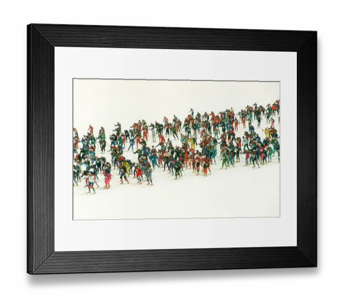 Framed Print : Norweigian Cross Country Skiing Championships show the pack of skiers April 1992