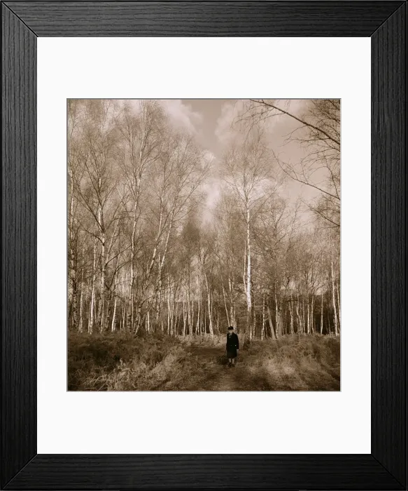 Framed Print : A schoolboy walking home through Cassiobury Park in Watford circa 1950s england