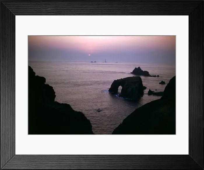 Framed Print : Sunset view, Lands End, Cornwall Framed Print : Sunset view, Lands End, Cornwall