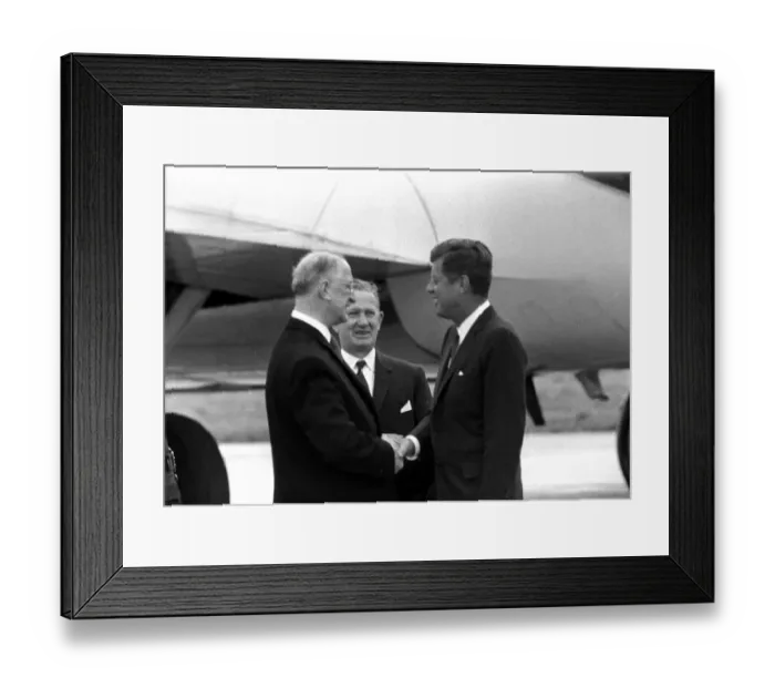 Framed Print : John F. Kennedy is greeted by Republic of Ireland PM Eamon De Valera June 1963 Framed Print : John F. Kennedy is greeted by Republic of Ireland PM Eamon De Valera June 1963