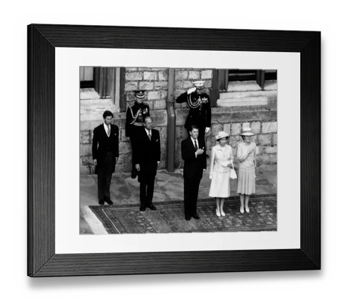 Framed Print : Queen Elizabeth June 1982 with American President Ronald Regan on State Visit to Britain Framed Print : Queen Elizabeth June 1982 with American President Ronald Regan on State Visit to Britain