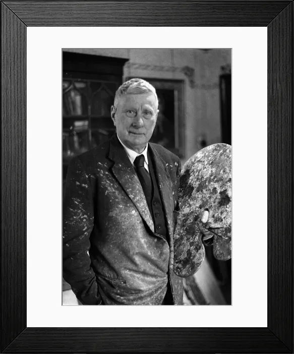 Framed Print : Ls Lowrey February 1964 Artist Painter, pictred at home in Mottram Cheshire Framed Print : Ls Lowrey February 1964 Artist Painter, pictred at home in Mottram Cheshire