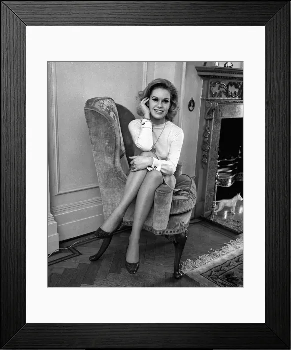 Framed Print : Suzanna Leigh actress daughter of a Mayfair property owner is shortly off to star in her