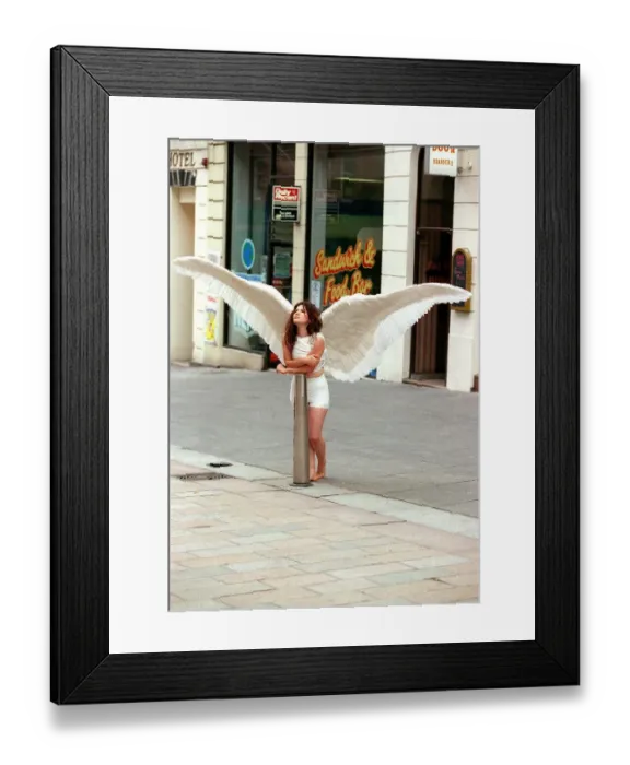 Framed Print : Angel woman artist Vrnda Daktor public art show Silent Passage. 1999 Framed Print : Angel woman artist Vrnda Daktor public art show Silent Passage. 1999