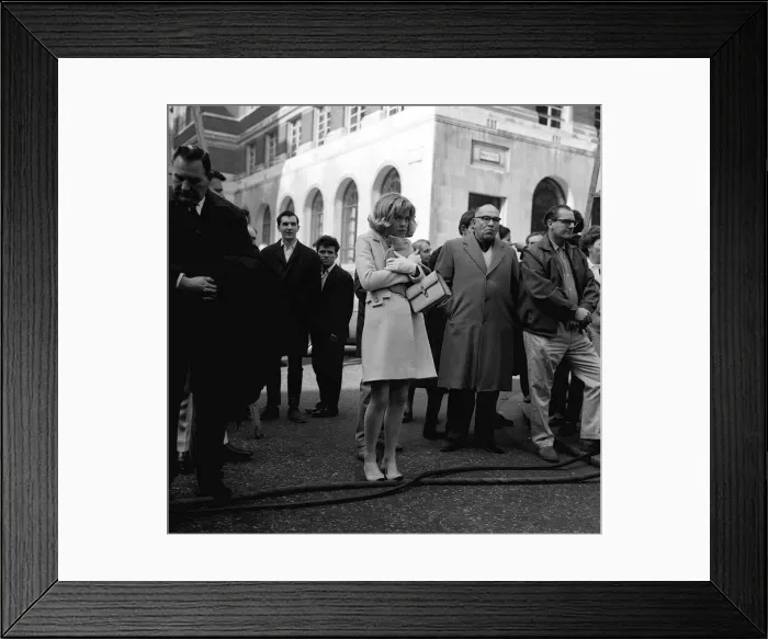 Framed Print : Susannah York Actress, March 1966 feeling cold on location clutches a hot water