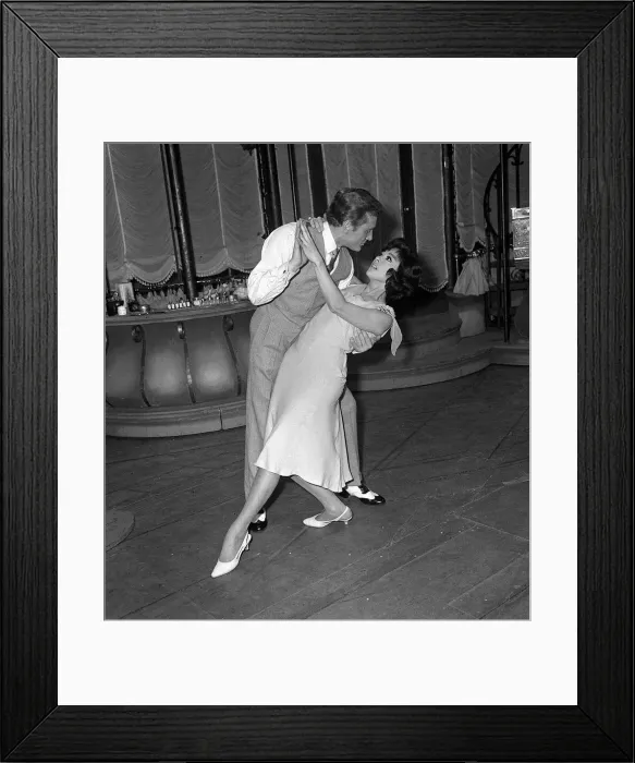 Framed Print : Rita Marino April 1964 rehearsing on stage for the new stage production of