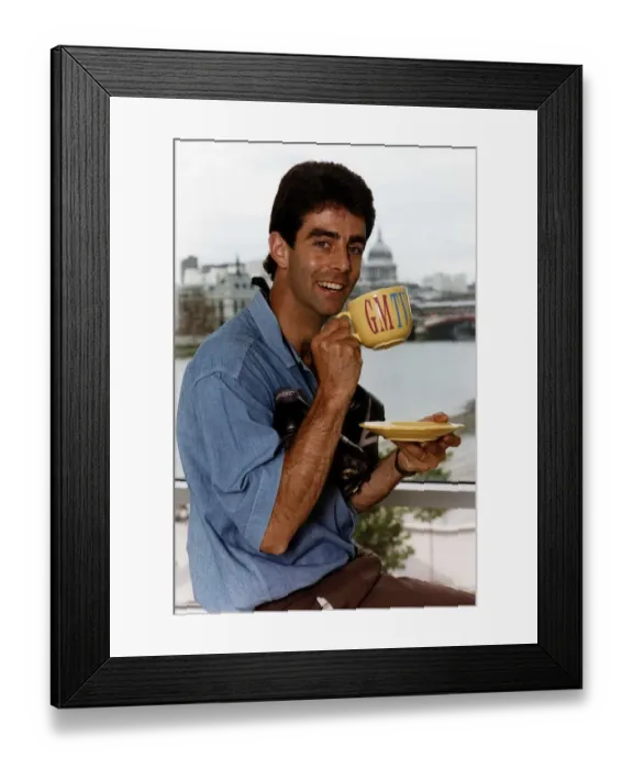 Framed Print : Gary Stevens Former Footballer Signs Up For GMTV For The Morning Quiz Show