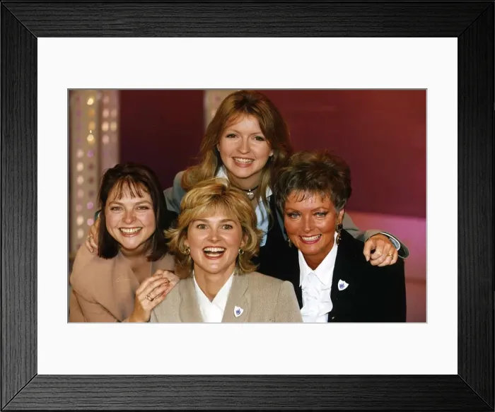 Framed Print : Anthea Turner TV Presenter with Ex-Presenters