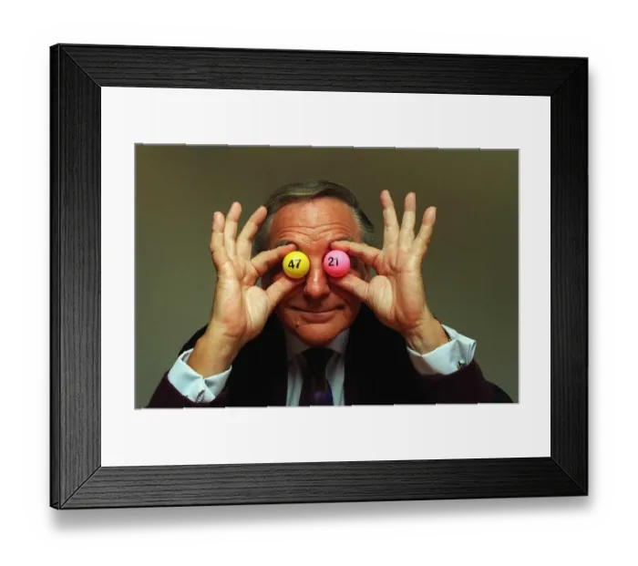 Framed Print : Bob Monkhouse National Lottery Draw TV Presenter