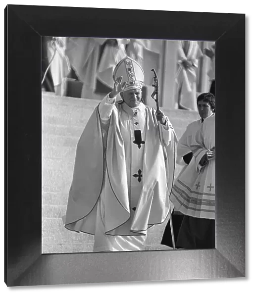 Pope John Paul II during his visit to Ireland 1979 The Pope in his Robes