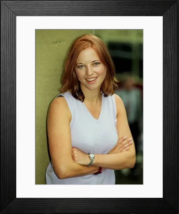 Framed Print : Sara Cox September 1999 TV Presenter Radio DJ in London Framed Print : Sara Cox September 1999 TV Presenter Radio DJ in London