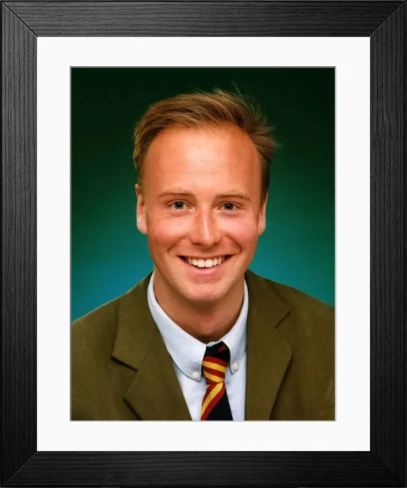 Framed Print : Dominic Green Live TV presenter July 1997