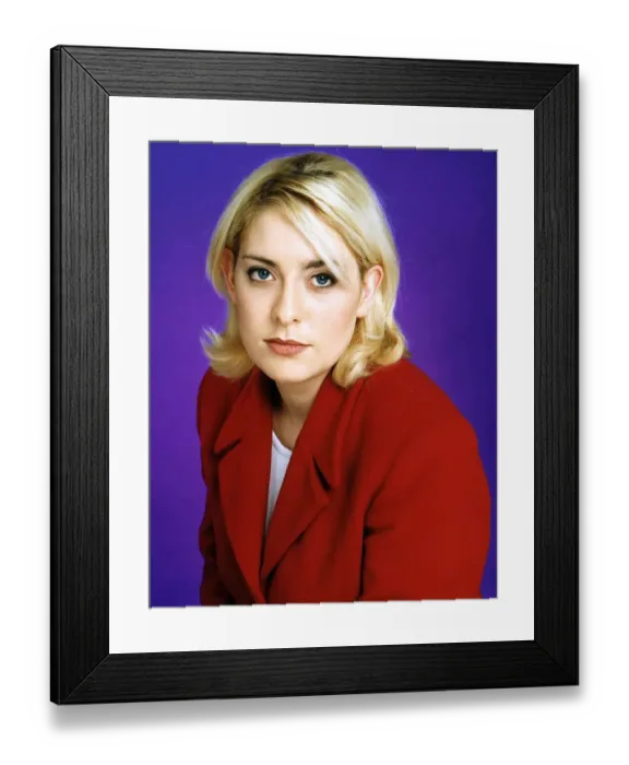 Framed Print : Susan Cowie Live TV presenter July 1997