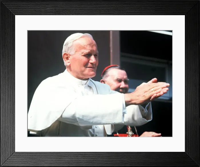 Framed Print : Pope John Paul II at Bellahouston Park in Glasgow, Scotland Framed Print : Pope John Paul II at Bellahouston Park in Glasgow, Scotland