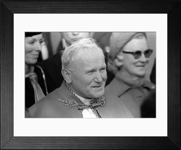 Framed Print : Pope John Paul II during his visit to Ireland in 1979