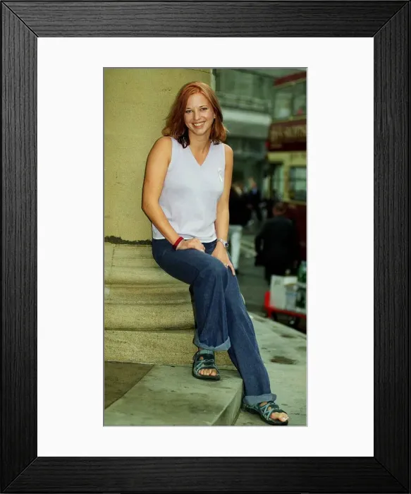 Framed Print : Sara Cox September 1999 TV Presenter Radio DJ in London Framed Print : Sara Cox September 1999 TV Presenter Radio DJ in London