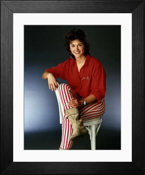 Framed Print : Kathy Tayler TV Presenter. 11th November 1989 Framed Print : Kathy Tayler TV Presenter. 11th November 1989