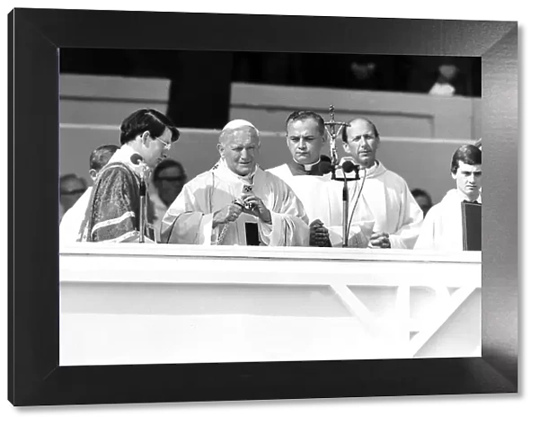 Pope John Paul II Visit Britain 1982 The Pope conducts an Open Air Mass at Wembley