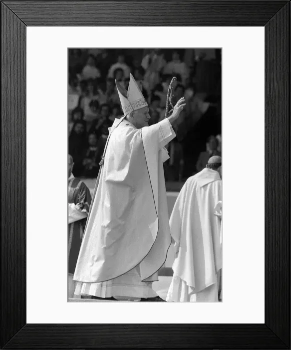 Framed Print : Pope John Paul II service at Wembley Stadium Framed Print : Pope John Paul II service at Wembley Stadium