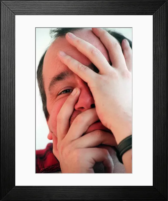 Framed Print : TV presenter Jack Docherty February 1998 Framed Print : TV presenter Jack Docherty February 1998